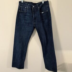 Levi's 501 Jeans Men's Size 38 X 32 Blue‎ Straight Leg Button Fly Dark Wash